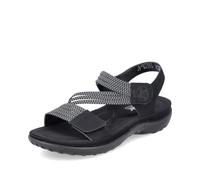 Rieker Femme Sandales 64870, Dame Sandales Fines,Chaussure d'été,Sandale d'été,Confortable,Plate,Noir (Schwarz / 00),41 EU / 7.5 UK