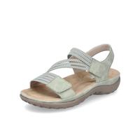 Rieker Femme Sandales 64870, Dame Sandales Fines,Chaussure d'été,Sandale d'été,Confortable,Plate,Vert (grün / 52),39 EU / 6 UK