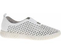 Rieker Femme Slipper Perforation Chaussure basse en cuir N0965, Taille:37 EU, Couleur:Blanc