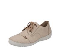 Rieker Femme Sportlicher Schnürer Chaussures Basses à Lacets, Beige, 40 EU