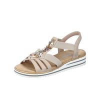 Rieker Femme V0649 Sandale, Beige, 38 EU