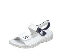 Rieker Femme V0852 Sandale, Blanc, 39 EU