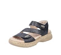 Rieker Femme V2202 Sandales Bride Cheville, Noir, 37 EU