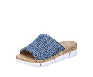 Rieker Femme V2377 Mules, Bleu, 41 EU