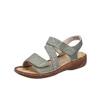 Rieker Femme V2862 Sandales Bride Cheville, Vert, 39 EU