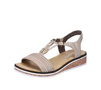 Rieker Femme V3662 Sandale, Beige, 38 EU