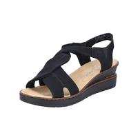 Rieker Femme V3850 Sandale, Noir, 38 EU