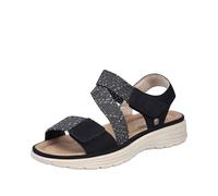 Sandales compensées Rieker pour dames 31504-36, 31504-37, 31504-38, 31504-39, 31504-40, 31504-41, 31504-42, 31504-43 RIE-V8574 noir 36