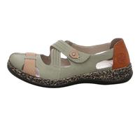 Rieker Femmes Ballerines en cuir Chaussures basses 46368, Taille:40 EU, Couleur:Vert