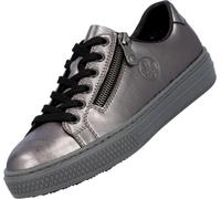 Rieker Femmes Baskets Cuir MemoSoft Fermeture éclair L59L1, Taille:39 EU, Couleur:Argent