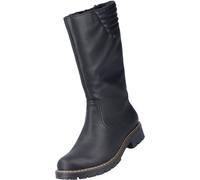 Rieker Femmes Bottes Doublure chaude bord de tige matelassé Y9191, Taille:41 EU, Couleur:Noir