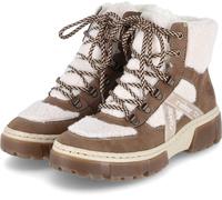 Rieker Femmes Bottines d'hiver Beige Blanc Teddy Taille : 36