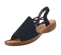 Rieker Femme 608D1-14 Sandales Bout fermé, Blau (Pazifik 14), 39 EU