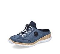 Rieker Femmes Clogs Sabots Pantolettes Pantoufles Chaussures Bleues N4210