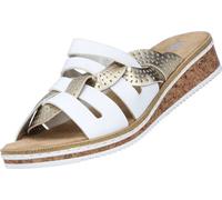 Rieker Femmes Mules 31503-36, 31503-37, 31503-38, 31503-39, 31503-40, 31503-41, 31503-42 RIE-V3678 blanc/or clair 41