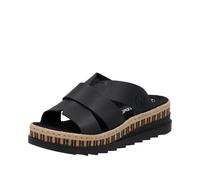 Rieker Femmes Pantolettes Sandales Chaussons Chaussures Noires V7989