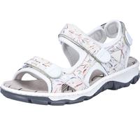 Rieker Femmes Sandale Trekking Outdoor rembourrée Velcro Motif 68872, Taille:38 EU, Couleur:Blanc