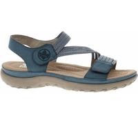 Rieker Femmes Sandale Trekking Outdoor Stretch Velcro 64870, Taille:42 EU, Couleur:Bleu