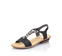 Rieker Femmes Sandales Noires 63453
