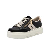 Rieker Femmes Slippers Sneakers Halbschuhe Chaussures En Cuir Noir M1912
