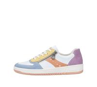 Rieker Femmes Sneaker fermeture éclair multicolore semelle amovible M5520, Taille:41 EU, Couleur:Blanc