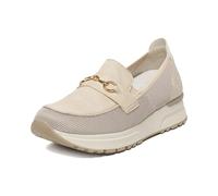 Rieker FSK Damen Halbschuhe Beige - Slipper Synthetik Sans Fermeture