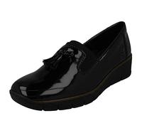 Rieker Gleam Womens Tassel Loafers 40 EU Verni Noir