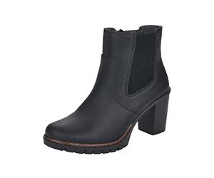 Rieker Herbst/Winter, Botines Femme, Noir (Schwarz/Schwarz 00), 42 EU