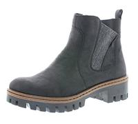 Rieker Femme Herbst/Winter Bottes Chelsea, Noir (Schwarz/Anthrazit 01), 36 EU