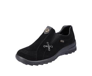 Rieker Herbst/Winter, Mocassins Femme, Noir (Schwarz/Schwarz 00), 37 EU