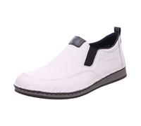 Rieker Herren Slipper Blanc Cuir lisse - aspect froisséTaille:45
