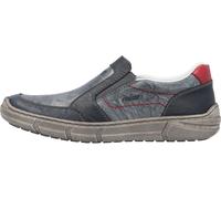 Rieker Herren Slipper Chaussure basse en cuir avec semelle intérieure souple 04052, Taille:44 EU, Couleur:Bleu