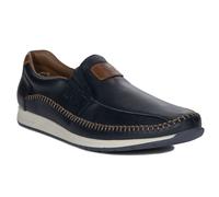 Rieker Herren Slipper Cuir Mocassin 11962, Taille:43 EU, Couleur:Bleu