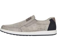 Rieker Herren Slipper Halbschuh Gummizug Lochmuster perforé 18267, Taille:43 EU, Couleur:Gris