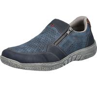 Rieker Herren Slipper Halbschuh Zipper extra weit 03550, Taille:42 EU, Couleur:Bleu