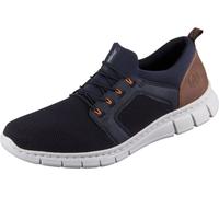 Rieker Herren Sneaker Stoff Schlupfschuh Gummizug B7796, Taille:46 EU, Couleur:Bleu