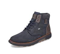 Rieker Bottines homme B3343 – à lacets, semelle amovible, hydrofuge riekerTEX – Bleu 43 EU