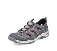 Rieker Homme Chaussures à Lacets 08065, Monsieur Chaussures Confortables,Chaussure Basse Confort,Lacets,Confortable,Gris (Grau / 46),45 EU / 10.5 UK