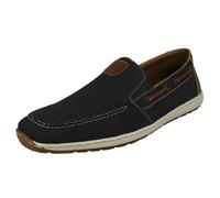 Rieker Homme Frühjahr/Sommer 08866 Mocassin, Bleu Pazifik Amaretto 15, 42 EU Large
