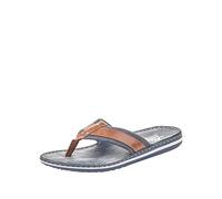 Rieker Homme Frühjahr/Sommer 21095 Tongs, Marron (Peanut/Navy 24), 46 EU