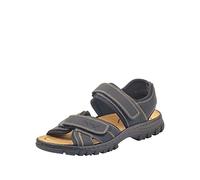 Rieker Homme Sandales 25051,Monsieur Sandales de Trekking,Sandales d'outdoor,Sandales de Sport,Double Fermeture Velcro,schwarz/01,44 EU / 9.5 UK