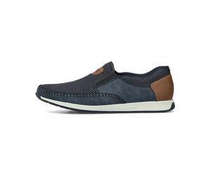 Rieker Hommes Slipper Bleu Combiné