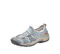 Rieker Rieker Damen L0561 Halbschuhe Sneakers Basses femme Blau (Adria/Heaven/Silverflower 12) 36 EU