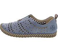 Rieker M2852 Mocassins pour Femme, Bleu, 43 EU