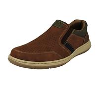 Rieker - Mens Slip-Ons - Rieker 17371-25 - 43 EU - Tan - Wide