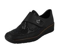 Rieker Femme 537c0-00 Mocassins, Noir (Schwarz/Schwarz/Schwarz/Schwarz 00), 37 EU