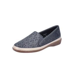 Rieker Mocassins 47666 pour Femme, Bleu, 39 EU