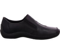 Rieker Mocassins femme petits pieds élégants fermeture éclair légère en cuir L1780, Taille:37 EU, Couleur:Noir