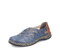 Rieker Mocassins pour Femmes 46369, Pointure:38 EU, La Couleur:Bleu