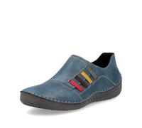 Rieker Mocassins pour Femmes 52560, Pointure:37 EU, La Couleur:Bleu